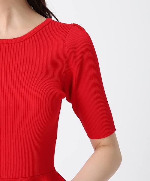 31 Sons de mode（トランテアン　ソン　ドゥ　モード）の「2025秋冬新作 2WAYペプラムリボンニット（ニット/セーター・レディース・ホワイト/ブラック/レッド・ﾌﾘ-）」の7枚目の写真