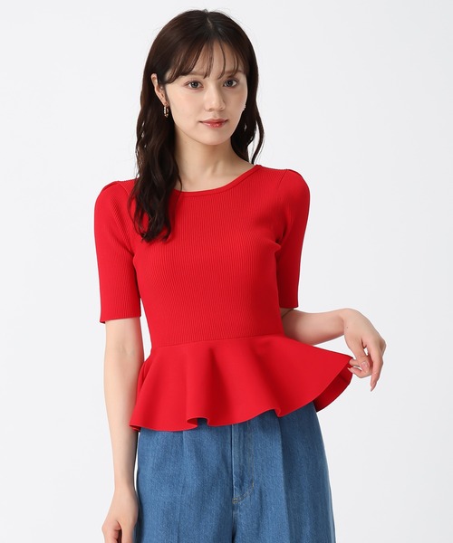 31 Sons de mode（トランテアン　ソン　ドゥ　モード）の「2025秋冬新作 2WAYペプラムリボンニット（ニット/セーター・レディース・ホワイト/ブラック/レッド・ﾌﾘ-）」の15枚目の写真