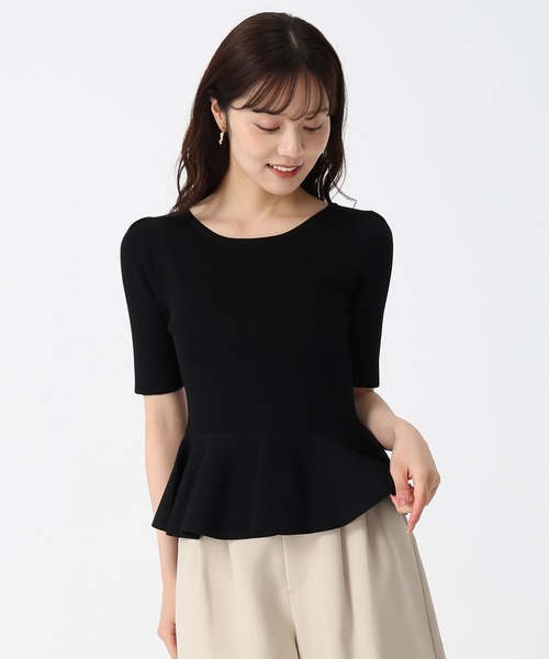 31 Sons de mode（トランテアン　ソン　ドゥ　モード）の「2025秋冬新作 2WAYペプラムリボンニット（ニット/セーター・レディース・ホワイト/ブラック/レッド・ﾌﾘ-）」の20枚目の写真