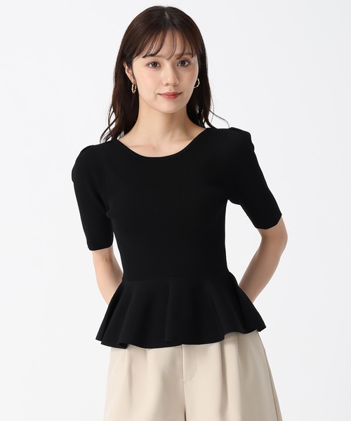 31 Sons de mode（トランテアン　ソン　ドゥ　モード）の「2025秋冬新作 2WAYペプラムリボンニット（ニット/セーター・レディース・ホワイト/ブラック/レッド・ﾌﾘ-）」の21枚目の写真