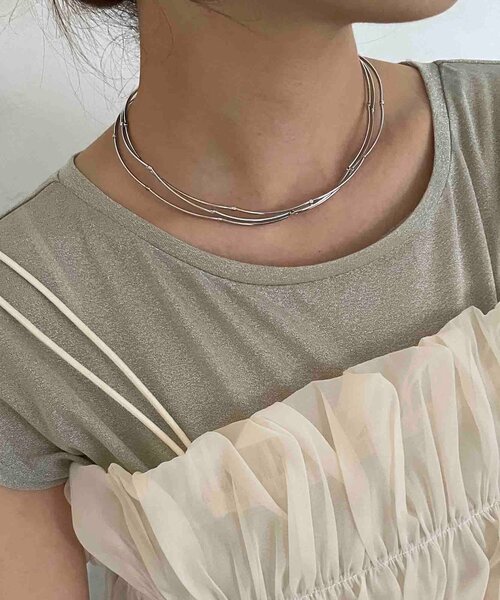 Thevon（ゼボン）の「【heilly/ヘイリー】ポキポキショートネックレス（ネックレス・レディース・シルバー/ゴールド・FREE）」の7枚目の写真