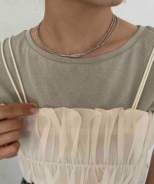 Thevon（ゼボン）の「【heilly/ヘイリー】ポキポキショートネックレス（ネックレス・レディース・シルバー/ゴールド・FREE）」の8枚目の写真