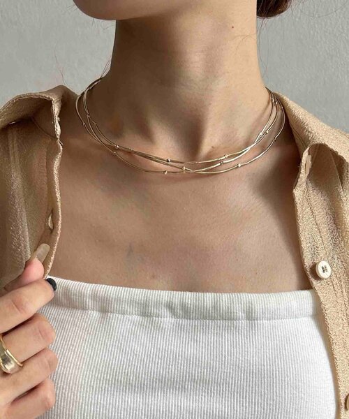 Thevon（ゼボン）の「【heilly/ヘイリー】ポキポキショートネックレス（ネックレス・レディース・シルバー/ゴールド・FREE）」の11枚目の写真