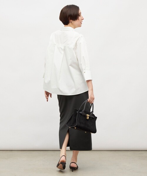 NOLLEY’S Sophi（ノーリーズソフィ）の「レース×ポプリンシャツ（シャツ/ブラウス・レディース・ブラック/ホワイト・38）」の5枚目の写真