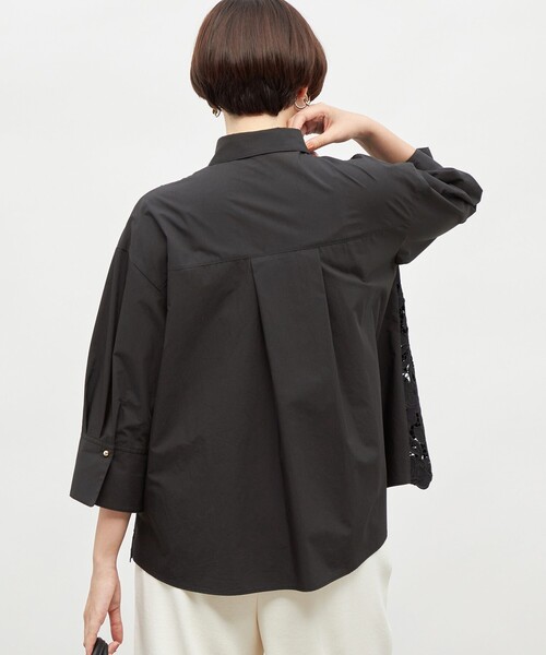 NOLLEY’S Sophi（ノーリーズソフィ）の「レース×ポプリンシャツ（シャツ/ブラウス・レディース・ブラック/ホワイト・38）」の16枚目の写真