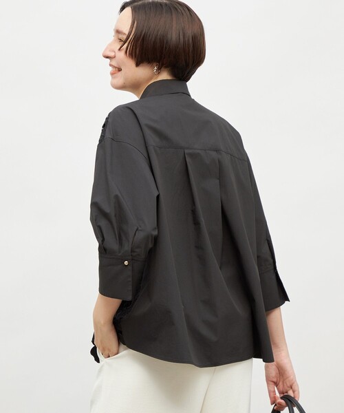 NOLLEY’S Sophi（ノーリーズソフィ）の「レース×ポプリンシャツ（シャツ/ブラウス・レディース・ブラック/ホワイト・38）」の19枚目の写真