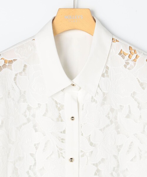 NOLLEY’S Sophi（ノーリーズソフィ）の「レース×ポプリンシャツ（シャツ/ブラウス・レディース・ブラック/ホワイト・38）」の22枚目の写真