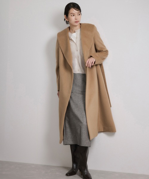 プレミアムカシミヤ ショールカラーコート【25AW】（ステン