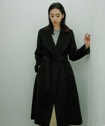 ROPE  黒　コート ROPE'｜ロペ（レディース）のステンカラーコート（ブラック/黒色