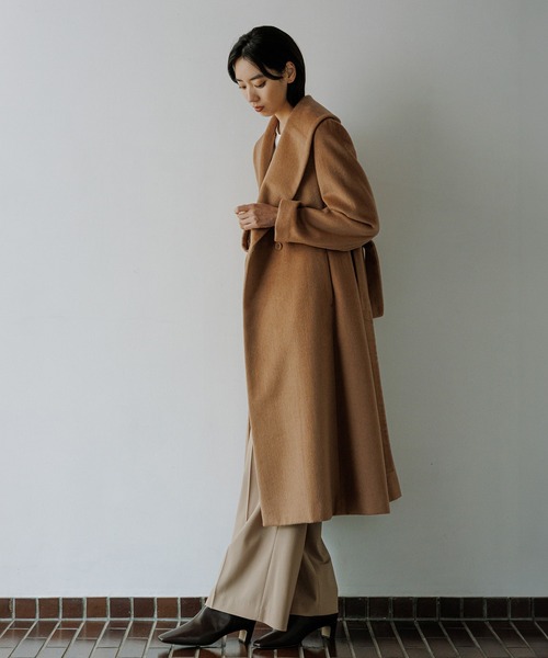 プレミアムカシミヤ ショールカラーコート【25AW】（ステン