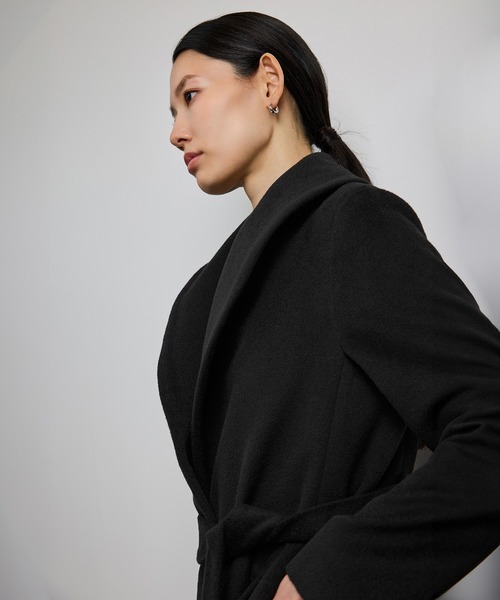 プレミアムカシミヤ ショールカラーコート【25AW】（ステン