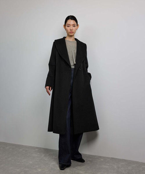 プレミアムカシミヤ ショールカラーコート【25AW】（ステン