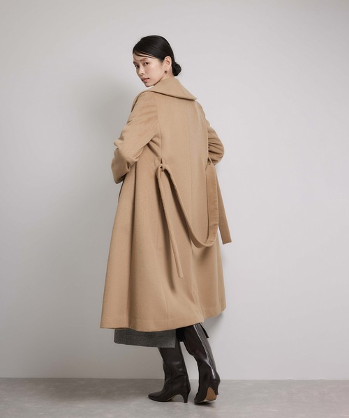 美品 ロペ ROPE プレミアムカシミヤショールカラーコート クリーニング済 プレミアムカシミヤ ショールカラーコート【25AW】（ステンカラー