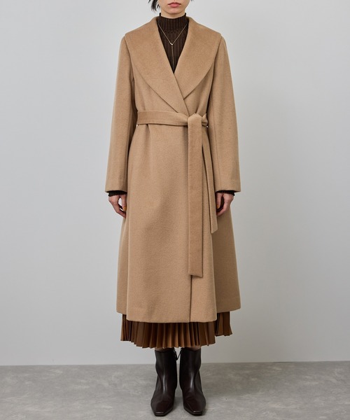 プレミアムカシミヤ ショールカラーコート【25AW】（ステンカラー