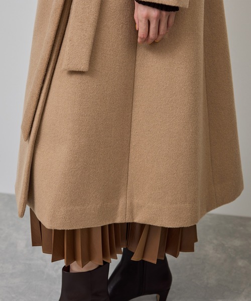 カシミヤ　ショールカラーコート　ベージュ　cashmere ポンチョ　アウター カシミヤ ショールカラーコート ベージュ cashmere ポンチョ