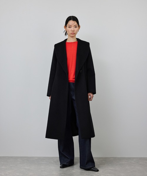 プレミアムカシミヤ ショールカラーコート【25AW】（ステン