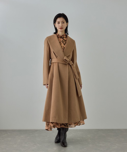 プレミアムカシミヤ ショールカラーコート【25AW】（ステン