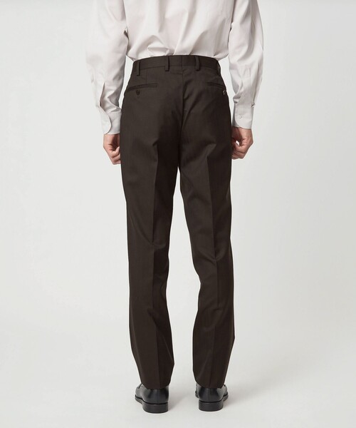 green label relaxing(グリーンレーベルリラクシング)の「GUABELLO ヘリンボーン HX 1プリーツ スーツパンツ(スーツパンツ・メンズ・ダークグリーン/ダークブラウン・76/84/72/80/88/92)」の7枚目の写真
