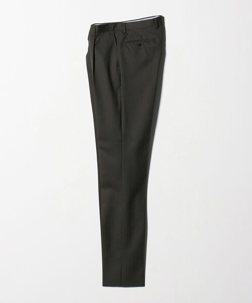 green label relaxing(グリーンレーベルリラクシング)の「GUABELLO ヘリンボーン HX 1プリーツ スーツパンツ(スーツパンツ・メンズ・ダークグリーン/ダークブラウン・76/84/72/80/88/92)」の8枚目の写真