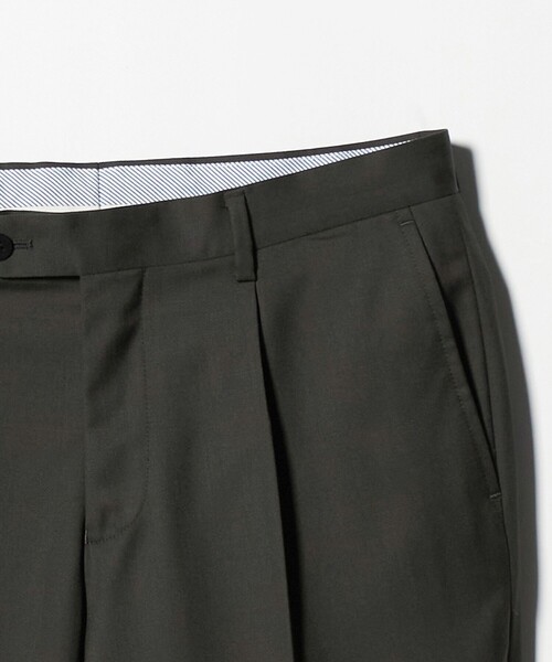 green label relaxing(グリーンレーベルリラクシング)の「GUABELLO ヘリンボーン HX 1プリーツ スーツパンツ(スーツパンツ・メンズ・ダークグリーン/ダークブラウン・76/84/72/80/88/92)」の11枚目の写真