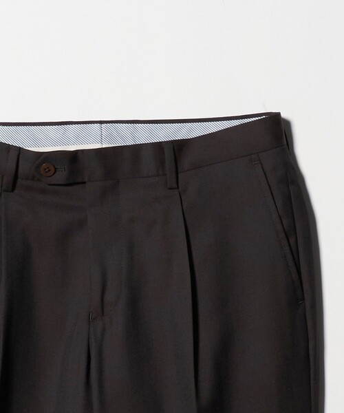 green label relaxing(グリーンレーベルリラクシング)の「GUABELLO ヘリンボーン HX 1プリーツ スーツパンツ(スーツパンツ・メンズ・ダークグリーン/ダークブラウン・76/84/72/80/88/92)」の20枚目の写真
