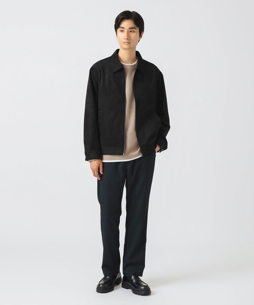 セール】【完売間近】フェイクスエード ジップ ブルゾン/Faux Suede