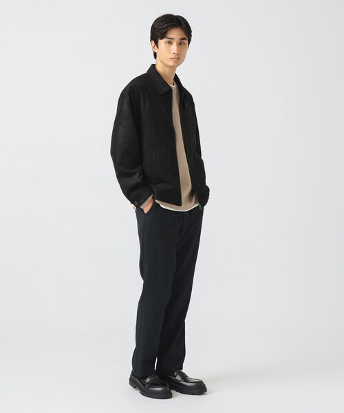 BEAMS HEART(ビームスハート)の「【完売間近】フェイクスエード ジップ ブルゾン/Faux Suede Zip-Up Blouson(ブルゾン・メンズ・ブラック/オリーブ・S/M/L)」の4枚目の写真