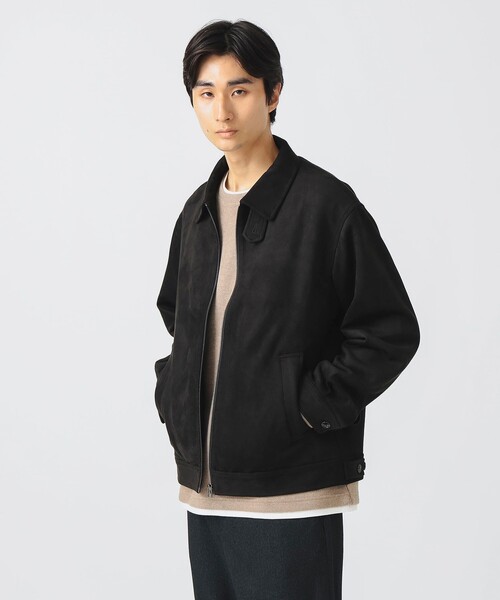 BEAMS HEART(ビームスハート)の「【完売間近】フェイクスエード ジップ ブルゾン/Faux Suede Zip-Up Blouson(ブルゾン・メンズ・ブラック/オリーブ・S/M/L)」の6枚目の写真