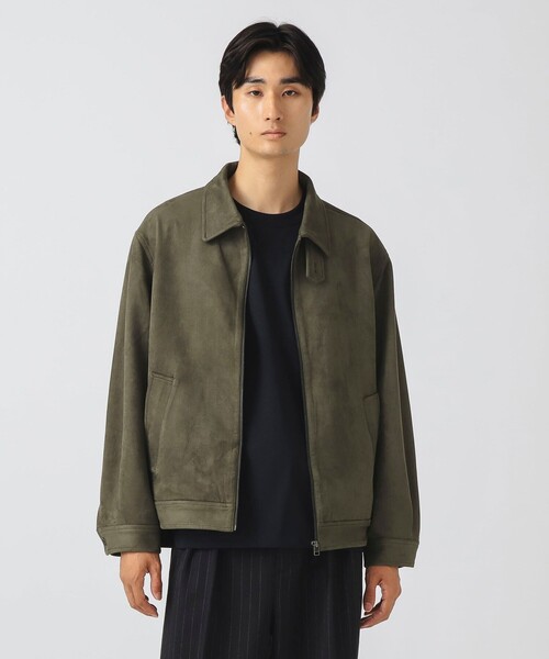 BEAMS HEART(ビームスハート)の「【完売間近】フェイクスエード ジップ ブルゾン/Faux Suede Zip-Up Blouson(ブルゾン・メンズ・ブラック/オリーブ・S/M/L)」の9枚目の写真