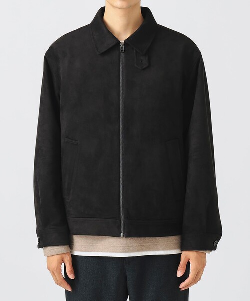 完売間近】フェイクスエード ジップ ブルゾン/Faux Suede Zip-Up