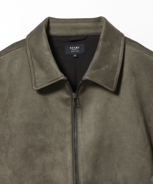 BEAMS HEART(ビームスハート)の「【完売間近】フェイクスエード ジップ ブルゾン/Faux Suede Zip-Up Blouson(ブルゾン・メンズ・ブラック/オリーブ・S/M/L)」の15枚目の写真
