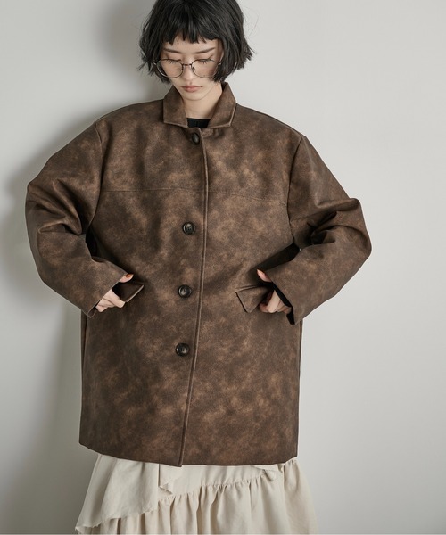 セール】フェイクレザーカラージャケット（その他アウター）｜THE YOn