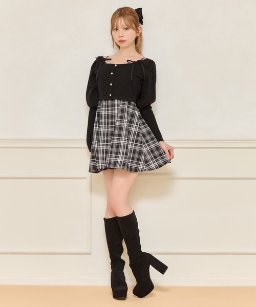 apres jour(アプレジュール)の「【紐取り外し可能】パフスリーブショートニット(ニット/セーター・レディース・ボルドー/ブラック/アイボリー・フリー/X-LARGE)」の14枚目の写真