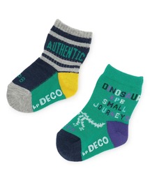 KP DECO | 恐竜・ライン 2Pソックス(ソックス/靴下)