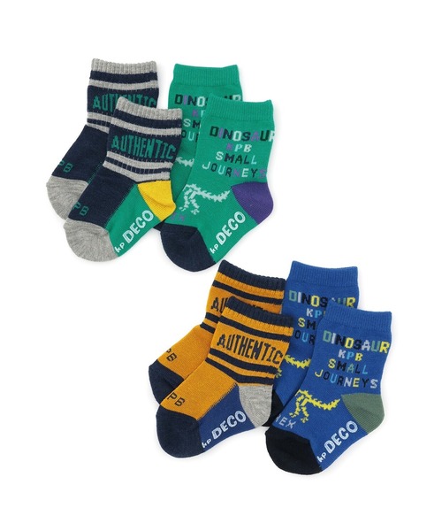 KP DECO（ケーピーデコ）の「恐竜・ライン 2Pソックス（ソックス/靴下・キッズ・ブルー/グリーン・14cm/16cm/18cm/20cm/22cm/11cm）」の7枚目の写真
