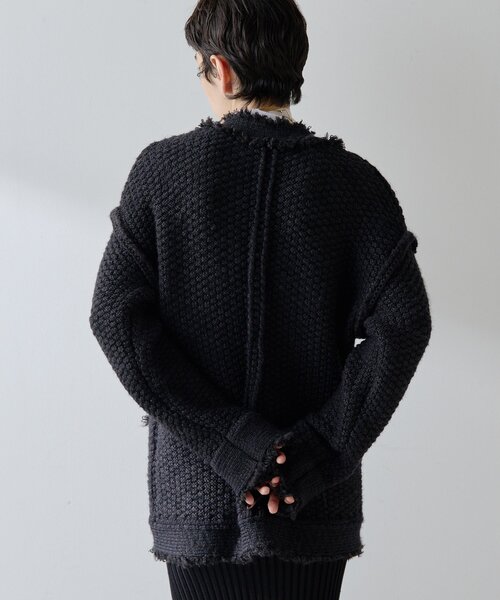 Whim Gazette（ウィムガゼット）の「ミックスヤーンニットツイードジャケット（その他アウター・レディース・モスグリーン/ブラック/ベージュ・FREE）」の20枚目の写真