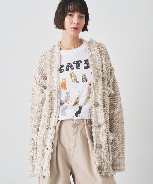 ミックスヤーンニットツイードジャケット（その他アウター）｜Whim