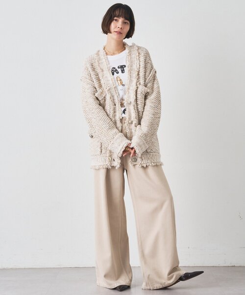 ミックスヤーンニットツイードジャケット（その他アウター）｜Whim