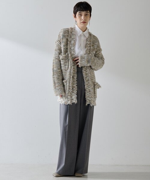 極美品♡ルネ♡ニットツイードジャケット ミックスヤーンニットツイードジャケット（その他アウター）｜Whim