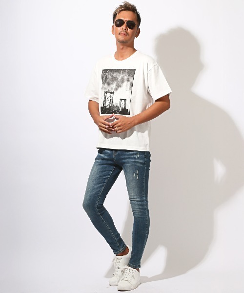 LUXSTYLE(ラグスタイル)の「キャロットスキニーデニムパンツ(デニムパンツ・メンズ・ブラック/インディゴブルー・M/L/XL)」の4枚目の写真