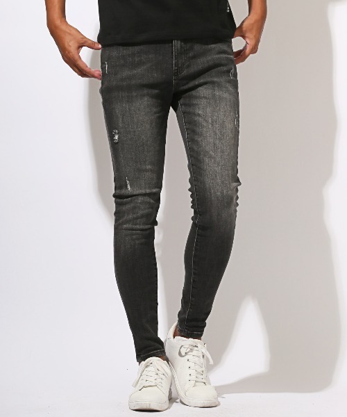 LUXSTYLE(ラグスタイル)の「キャロットスキニーデニムパンツ(デニムパンツ・メンズ・ブラック/インディゴブルー・M/L/XL)」の5枚目の写真