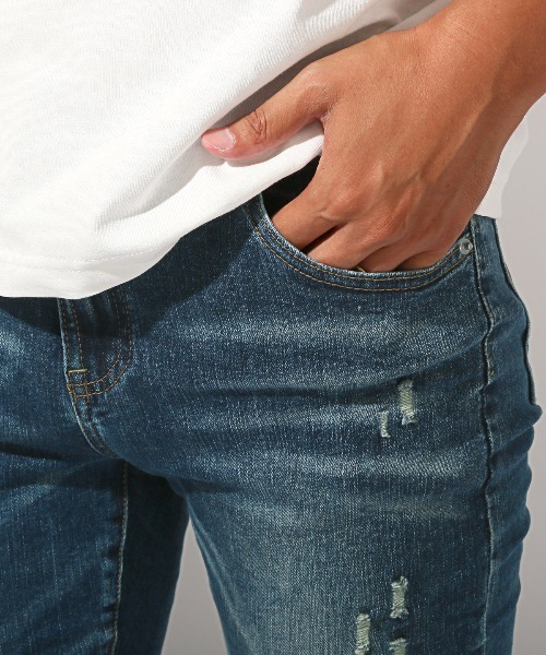 LUXSTYLE(ラグスタイル)の「キャロットスキニーデニムパンツ(デニムパンツ・メンズ・ブラック/インディゴブルー・M/L/XL)」の7枚目の写真