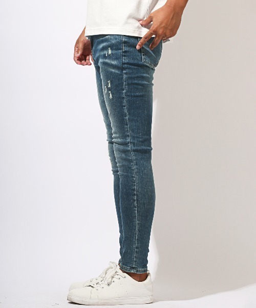 LUXSTYLE(ラグスタイル)の「キャロットスキニーデニムパンツ(デニムパンツ・メンズ・ブラック/インディゴブルー・M/L/XL)」の12枚目の写真