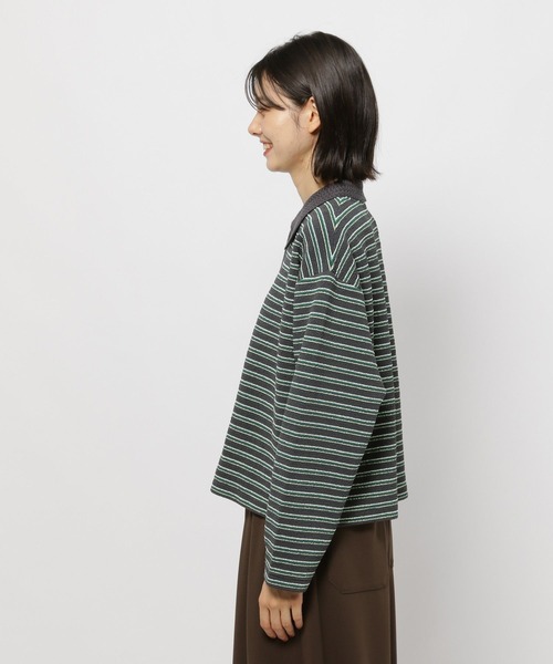 niko and...（ニコアンド）の「ニット襟ボーダーラガー（ニット/セーター・レディース・ブラウン/チャコール/ネイビー・MEDIUM/LARGE）」の11枚目の写真