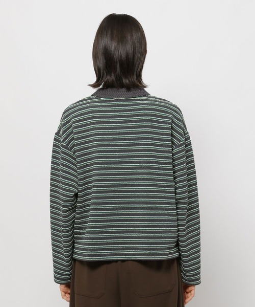 niko and...（ニコアンド）の「ニット襟ボーダーラガー（ニット/セーター・レディース・ブラウン/チャコール/ネイビー・MEDIUM/LARGE）」の12枚目の写真