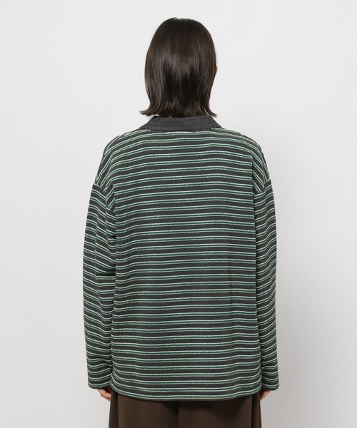 niko and...（ニコアンド）の「ニット襟ボーダーラガー（ニット/セーター・レディース・ブラウン/チャコール/ネイビー・MEDIUM/LARGE）」の14枚目の写真