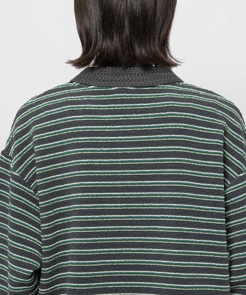niko and...（ニコアンド）の「ニット襟ボーダーラガー（ニット/セーター・レディース・ブラウン/チャコール/ネイビー・MEDIUM/LARGE）」の16枚目の写真