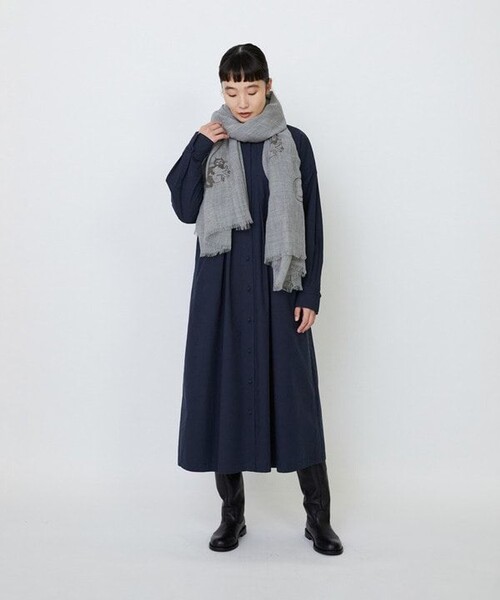 LOISIR(ロワズィール)の「コットンポプリンシャツワンピース(シャツワンピース・レディース・ネイビー/ベージュ/ブラウン・FREE)」の12枚目の写真