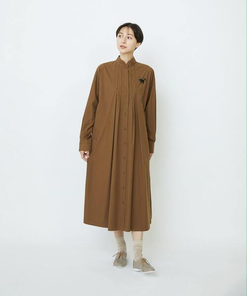 LOISIR（ロワズィール）の「コットンポプリンシャツワンピース（シャツワンピース・レディース・ネイビー/ベージュ/ブラウン・FREE）」の6枚目の写真