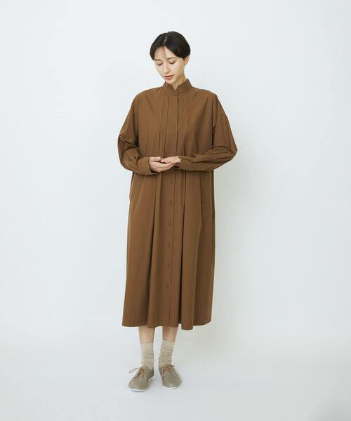 LOISIR（ロワズィール）の「コットンポプリンシャツワンピース（シャツワンピース・レディース・ネイビー/ベージュ/ブラウン・FREE）」の7枚目の写真